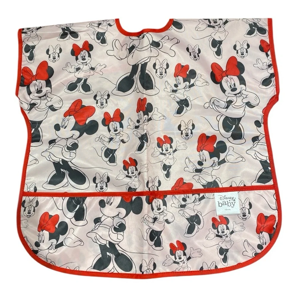 Disney Minnie Mouse Red and White Bib. Like new!